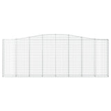 Arched Gabion Baskets 6 pcs 400x30x140/160 cm Galvanised Iron 3145856