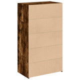 Highboard Smoked Oak 70x41x124 cm Engineered Wood 846408
