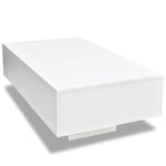 ZNTS Coffee Table High Gloss White 244022