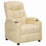 Recliner Chair Cream Fabric 339091