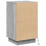 Bedside Cabinet Grey 39 x 34.5 x 65 cm Engineered wood 869631
