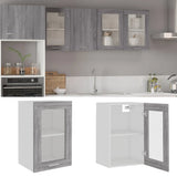 Hanging Glass Cabinet Lyon Grey Sonoma 40x31x60 cm Engineered Wood 826346