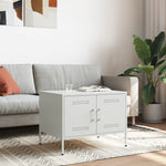 ZNTS Coffee Table White 68x50x50.5 cm Steel 843035