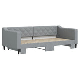 Daybed with Trundle without Mattress Light Grey 90x190 cm Single 3197495