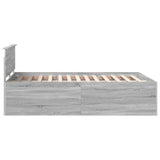 Bed Frame Grey Sonoma 150 x 200 cm Engineered Wood 3408569