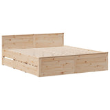 Bed Frame Natural Wood Solid Pine Wood Super King Bed Frame 3308756