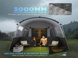8-Person Camping Tent, Waterproof Family Tent, Tunnel Design, 4 Large Windows, Sleeping Cabins T3398P348722