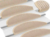 Stair Mats Self-adhesive Sisal-Look 30 pcs 56x17x3 cm Berber 3365869