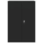 ZNTS File Cabinet Black 90x40x180 cm Steel 3188325