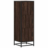 Highboard Brown Oak 35.5x35x106.5 cm Engineered Wood and Metal 849068