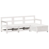 4 Piece Garden Sofa Set White Solid Wood Pine 3250793