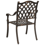 Garden Chair 2 pcs Bronze 56 x 55 x 92.5cm Aluminium 42002374