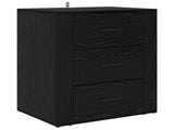 Bedside Cabinet Black Oak 35 x 50 x 60 cm Engineered Wood 881062