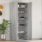 Shoe Cabinet with Shelf Grey 80 x 35.5 x 180 cm Engineered wood 3333841