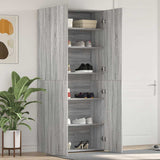 Shoe Cabinet with Shelf Grey 80 x 35.5 x 180 cm Engineered wood 3333841