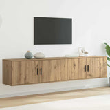 Wall-mounted TV Cabinet Set Wall-mounted 2 pcs Artisan Oak 3415588
