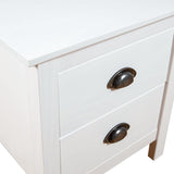 Bedside Cabinet Hill White 46x35x49.5 cm Solid Pine Wood 288904