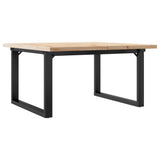 Coffee Table O-Frame 90x90x45.5 cm Solid Wood Pine and Steel 3282731