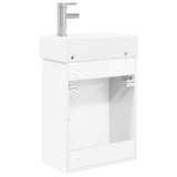 Bathroom Vanity Unit with Tap High Gloss White 889475