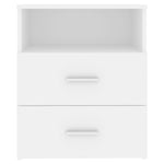 ZNTS Bed Cabinet White 50x32x60 cm 803272