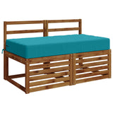 Seat Cushion SOEST 100% Polyester Turquoise 120 x 80 x 15 cm 944322