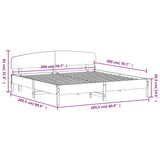 Bed Frame without Mattress Wax Brown 200x200 cm Solid Wood Pine 3207196