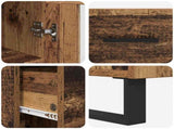 Highboard Old Wood 34.5 x 34 x 180 cm Engineered Wood 3415756