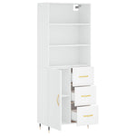 Highboard White 69.5x34x180 cm Engineered Wood 3189421