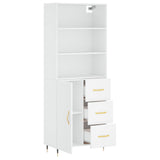 Highboard White 69.5x34x180 cm Engineered Wood 3189421
