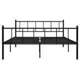 Bed Frame without Mattress Black Metal 180x200 cm Super King 284641