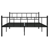 Bed Frame without Mattress Black Metal 180x200 cm Super King 284641