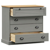 Chest of Drawers VIGO Grey 80x40x76 cm Solid Wood Pine 353162