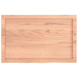 Wall Shelf Light Brown 80x50x cm Treated Solid Wood Oak 363669