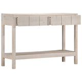 Console Table White 110x35x75 cm Solid Wood Mango 4009375