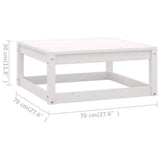 Garden Lounge Set White Solid pinewood Medium Modular 3075455