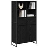 Sideboard 2 pcs Black Oak 81 x 36 x 150.5 cm Engineered Wood 3403034