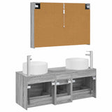 Bathroom Furniture Set 4 pcs Grey Sonoma 3407108