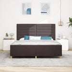 ZNTS Bed Frame Dark Brown 180x200 cm Fabric 3344672