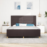 ZNTS Bed Frame Dark Brown 180x200 cm Fabric 3344672