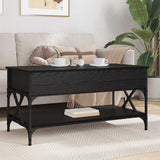 Coffee Table Black Oak 100 x 50 x 50 cm Engineered Wood 883043