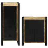 Bathroom Furniture Set with Shelf 2 pcs Brown Soild Mango Wood 3305606