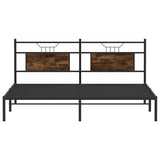 Bed Frame without Mattress Smoked Oak 160x200 cm Engineered Wood 4106746