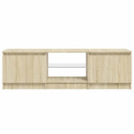TV Cabinet with LED Lights Sonoma Oak 140x40x36 cm 804295