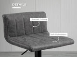 Adjustable Barstools Set of 2, Swivel Counter Bar Chairs, Bar Stools with Footrest, PU Leather, Gas T3398P330534