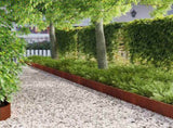 Lawn Edging 10 pcs 103 x 20 cm Steel Rusty 8008389
