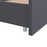 Bed Frame without Mattress Dark Grey Solid Wood Pine 90x200 cm 322163