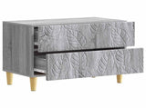 Bedside Table Grey Sonoma 62 x 34.5 x 48 cm Engineered Wood 895011