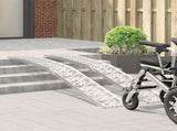 Foldable Motorcycle Ramp 340 kg per ramp 2 pcs Silver Aluminium 42021086