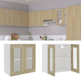 Hanging Glass Cabinet Sonoma Oak 60x31x60 cm Engineered Wood 802524