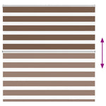 ZNTS Zebra Blind Brown 150x100 cm Fabric Width 145.9 cm Polyester 4014323